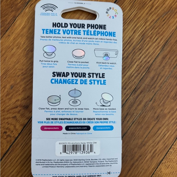 PopSockets PopGrip with Anchor Pattern - Picture 3 of 3